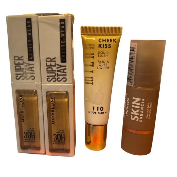 Covergirl Skin Enhancer, Milani Liquid Blush & Maybelline Cheek Kiss Blush Set - Picture 1 of 4